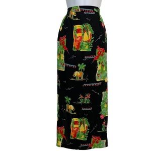 STATEMENT by New Frontier Vintage Floral Maxi Skirt w/Pockets